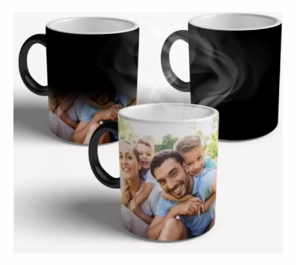 Caneca Magica De Porcelana Personalizada Com Sua Foto 325ml