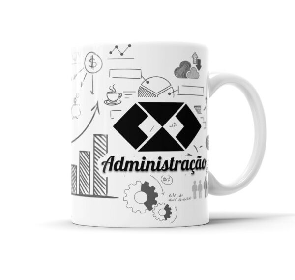 Caneca De Profissão Com Caricatura E Nome Administração Envio Rápido 010 - Image 2