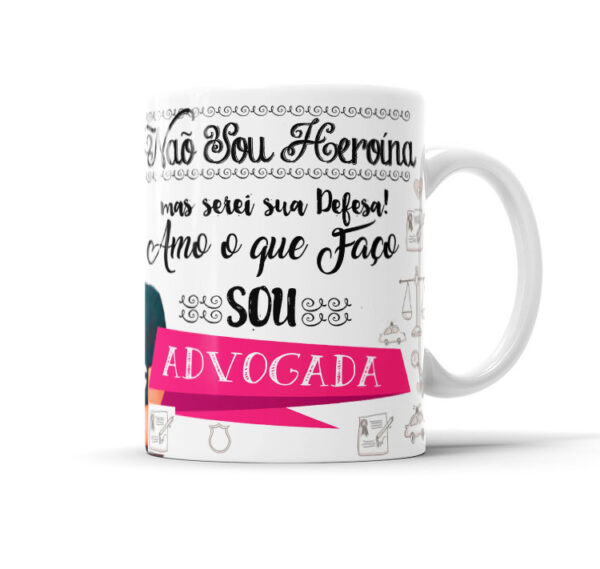 Caneca Profissões Com Caricatura Nome Envio Rápido Profissão Advogado - 325ml - Image 4