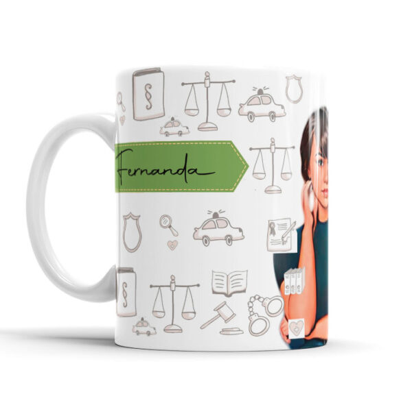 Caneca Profissões Com Caricatura Nome Envio Rápido Profissão Advogado - 325ml - Image 5