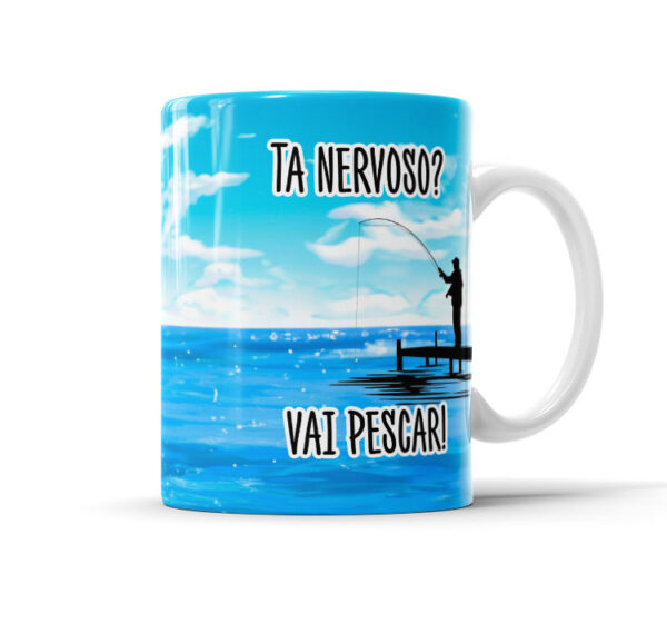 Caneca Com Caricatura Personalizada Avatar Pescaria Divertidas 325ml - Image 2