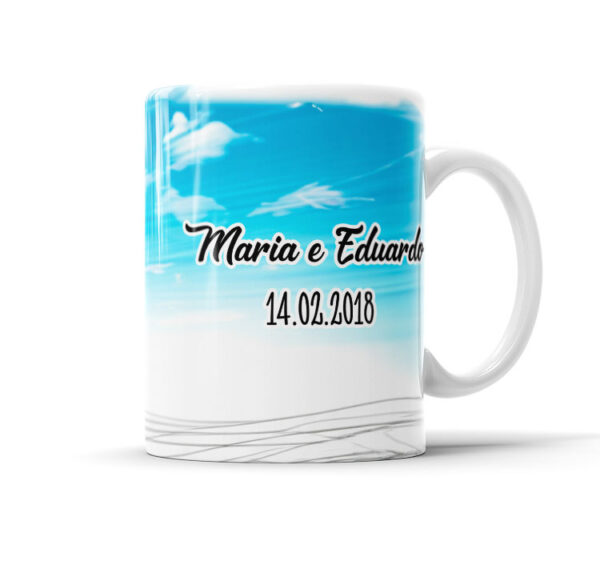 Caneca Com Caricatura Personalizada Avatar Noivos Recém Casados Divertidas 325ml - Image 2