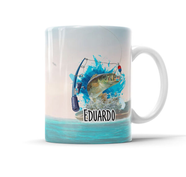 Caneca Com Caricatura Personalizada Avatar Pescador Divertidas 325ml - Image 2