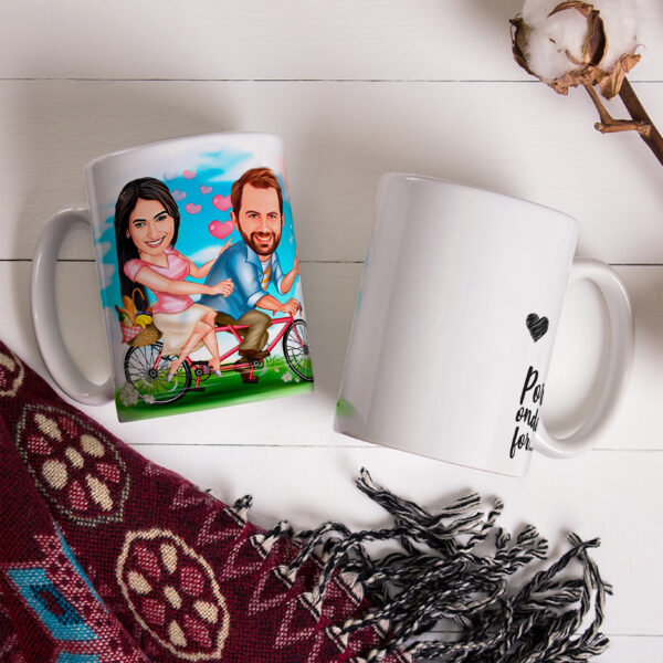 Caneca Personalizada Com Caricatura Casal Frase Envio Rápido 325ml - Image 3
