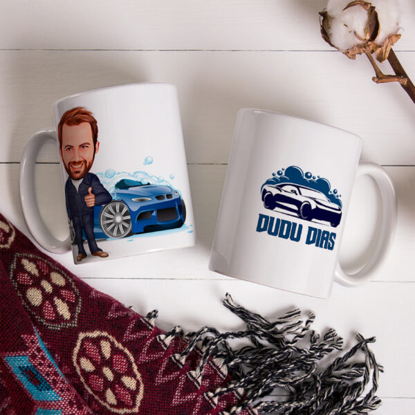 Caneca Personalizada Com Caricatura Apaixonado Carros Envio Rápido 325ml - Image 3