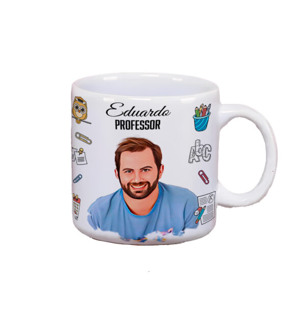 Caneca Com Caricatura Personalizada De Profissões - Professor - 100ml - Image 4