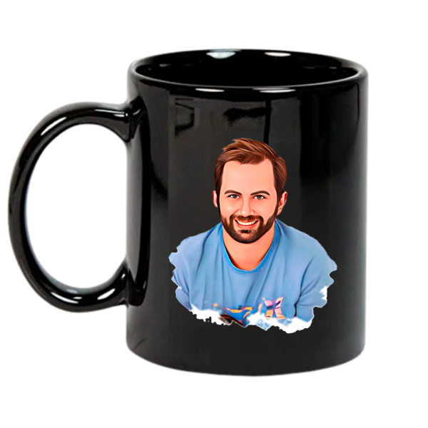 Xicara Preta Personalizada Caneca Caricatura e Logo Envio Rapido 325ml - Image 2