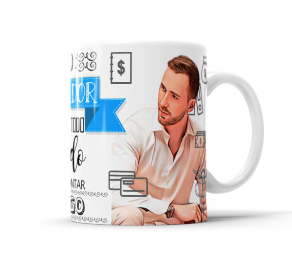 Caneca Profissões Com Caricatura Nome Envio Rápido Profissão Contador - 325ml