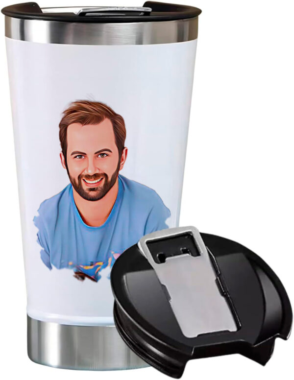 Copo Térmico Personalizado Com Caricatura Envio Rápido 473ml - Image 2