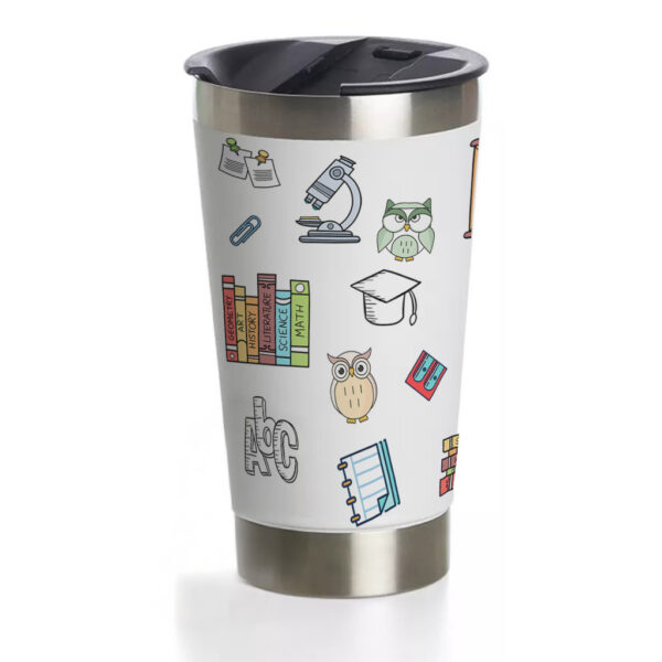 Copo Térmico Caricatura Personalizada De Profissões Professor 473ml