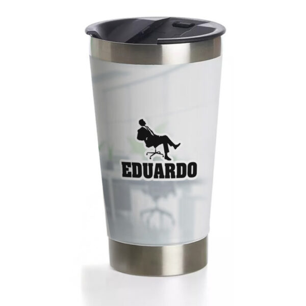 Copo Térmico Caricatura Personalizada Avatar Super Chefe Divertida 473ml