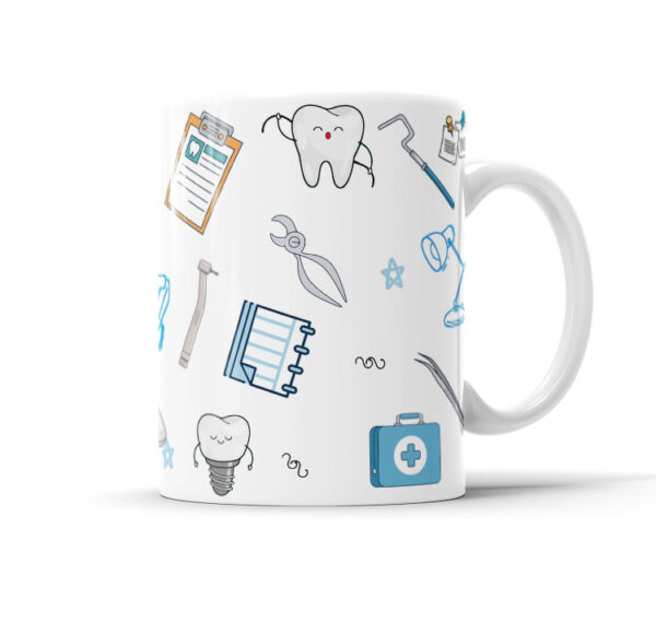 Caneca Avatar Caricatura Personalizada De Profissões - Dentista - 325ml - Image 2