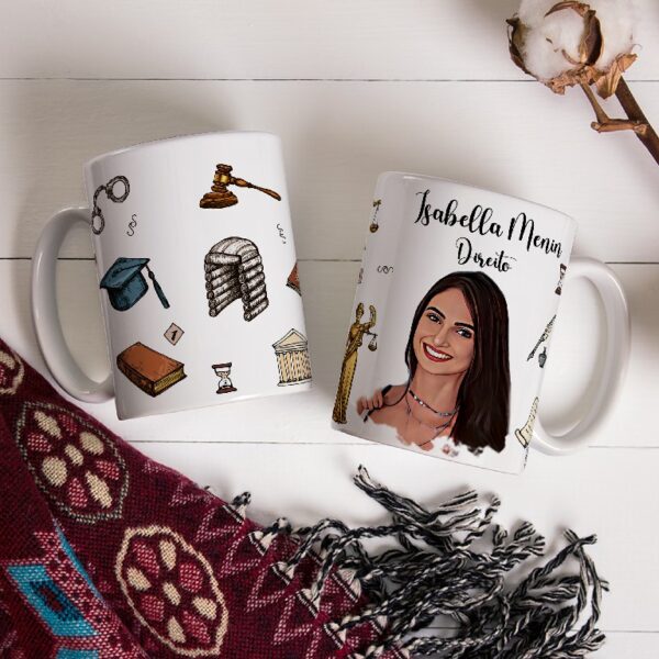 Caneca Com Caricatura Personalizada De Profissões - Advogado - 325ml - Image 2