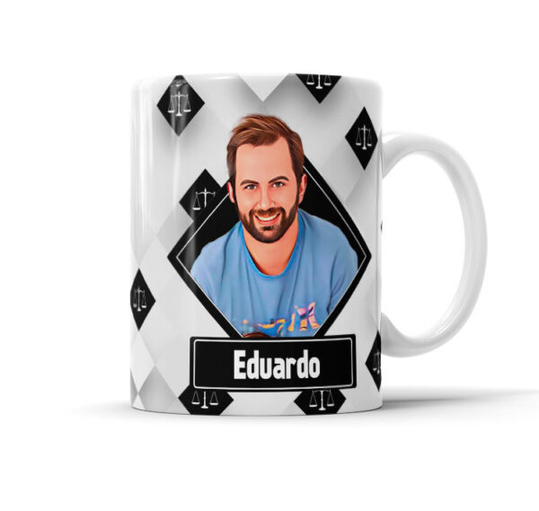 Caneca Caricatura E Nome Modelo Profissional Direito Presente Ideal