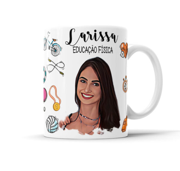 Caneca Personalizada Com Caricatura Envio Rápido - Educação Física - 325ml