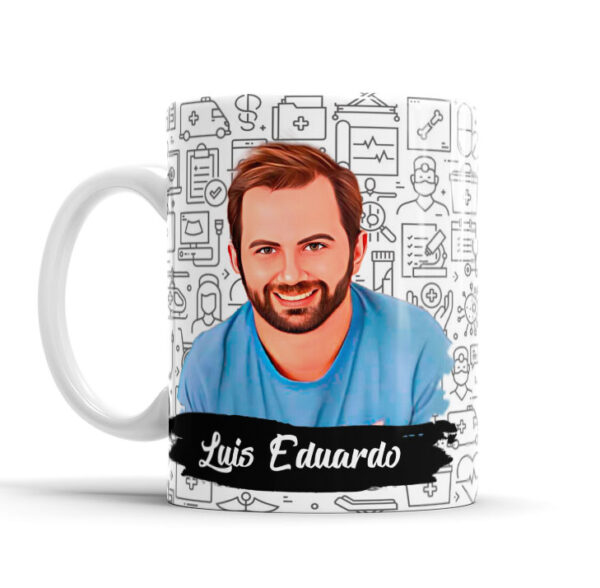 Caneca De Profissão Com Caricatura E Nome Enfermagem Envio Rápido 010