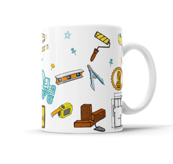 Caneca Avatar Caricatura Personalizada De Profissões - Engenheiro - 325ml - Image 2