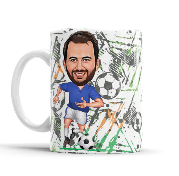 Caneca Com Caricatura Personalizada Avatar Futebol Divertidas 325ml