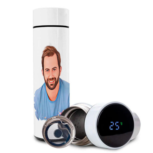 Garrafa Térmica Personalizada Com Caricatura - Envio Rápido