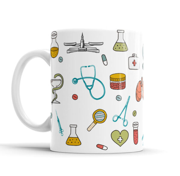 Caneca Personalizada Com Caricatura Envio Rápido - Medicina - 325ml - Image 2