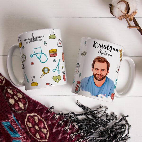 Caneca Personalizada Com Caricatura Envio Rápido - Medicina - 325ml - Image 3