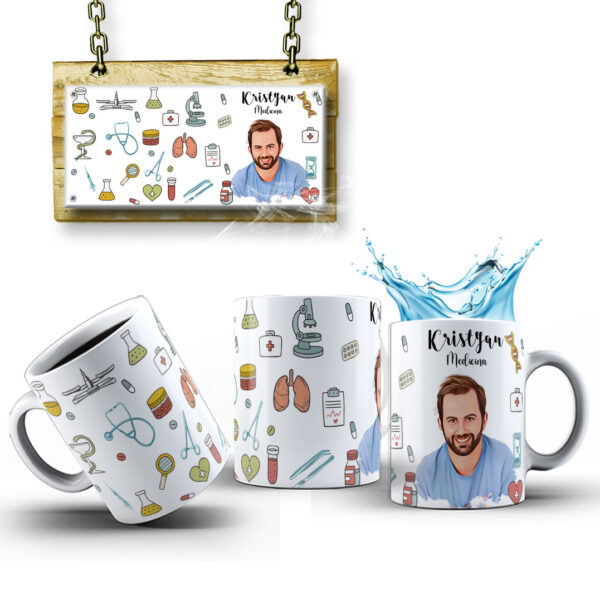 Caneca Personalizada Com Caricatura Envio Rápido - Medicina - 325ml - Image 4