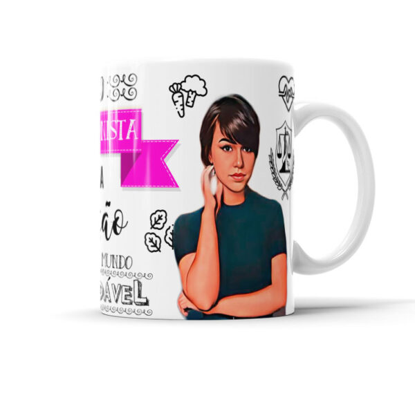 Caneca Profissões Com Caricatura Nome Envio Rápido Profissão Nutricionista - 325ml