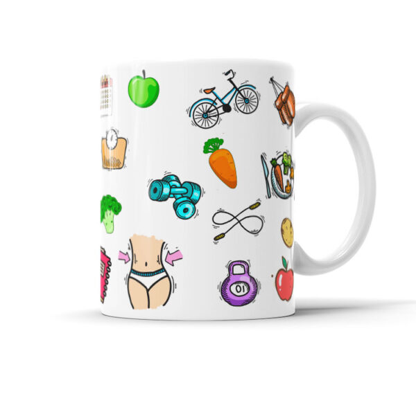 Caneca Avatar Caricatura Personalizada De Profissões - Nutricionista - 325ml - Image 2
