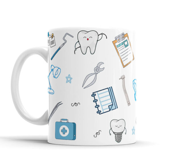 Caneca Personalizada Com Caricatura Envio Rápido - Dentista - 325ml