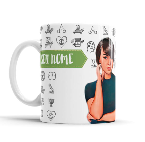 Caneca Profissões Com Caricatura Nome Envio Rápido Profissão Professora - 325ml - Image 4