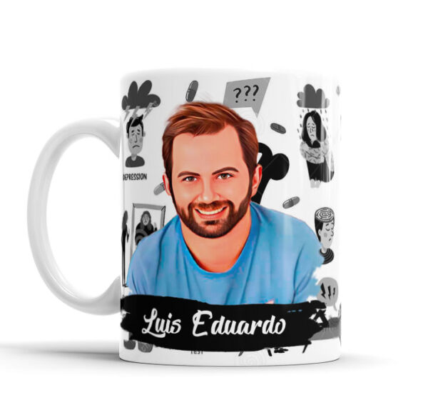 Caneca De Profissão Com Caricatura E Nome Psicologia Envio Rápido 010