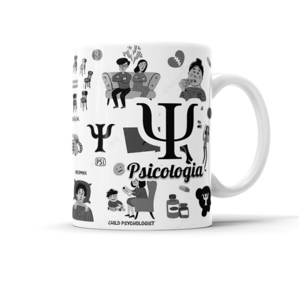 Caneca De Profissão Com Caricatura E Nome Psicologia Envio Rápido 010 - Image 2