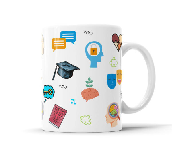 Caneca Avatar Caricatura Personalizada De Profissões - Psicologo - 325ml - Image 2
