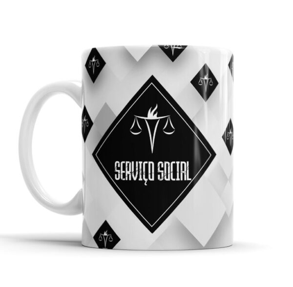 Caneca Caricatura E Nome Modelo Profissional Serviço Social Presente Ideal - Image 4
