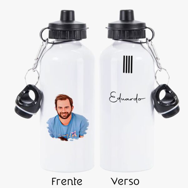 Garrafa Squeeze De Alumínio Com Caricatura 600ml + Caixinha - Image 2