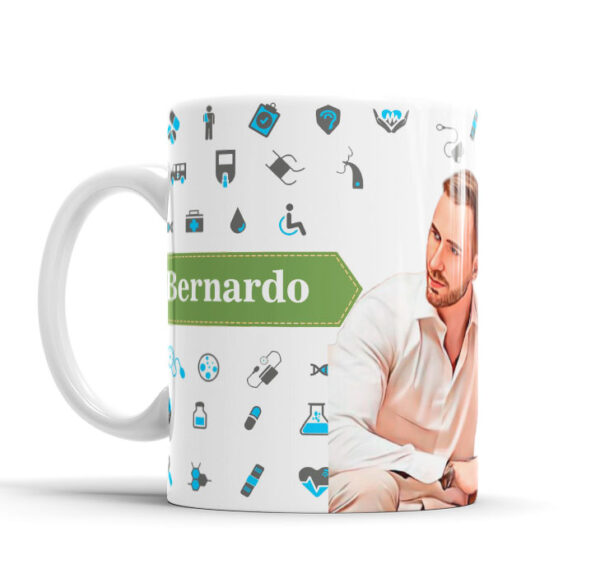Caneca Profissões Com Caricatura Nome Envio Rápido Profissão Tecnico em Enfermagem - 325ml - Image 4